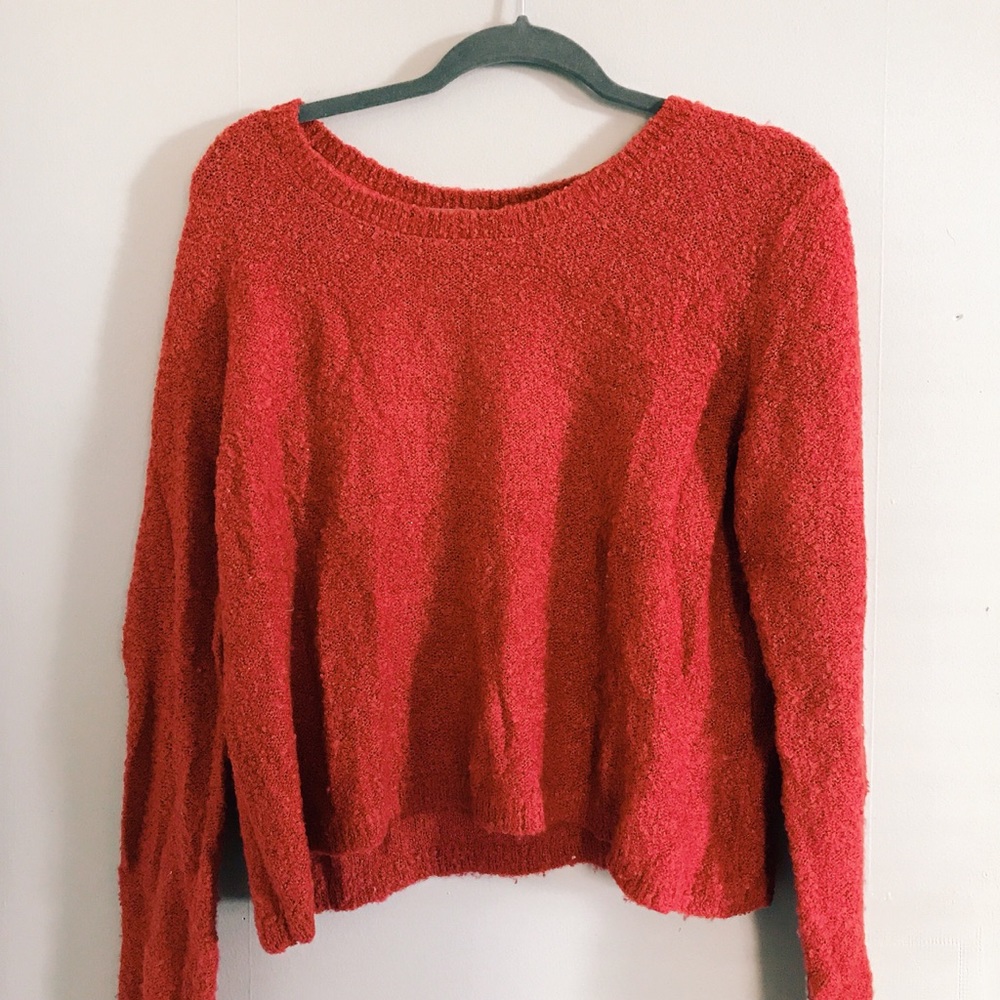 BP slightly cropped fluffy sweater